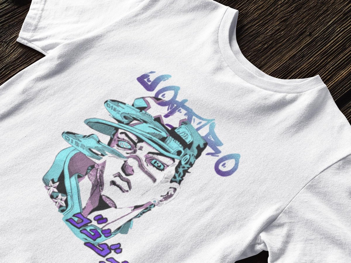 Jojos Bizarre Adventure Jotaro Kujo Otaku Anime Merchandise T-Shirt | Cadeau voor geek en gamer | Geekchic Japan Manga Art | Maat L